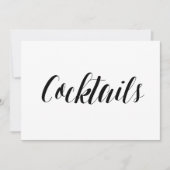 Calligrafie Stijl "Cocktails" Weddenschap Kaart (Voorkant)