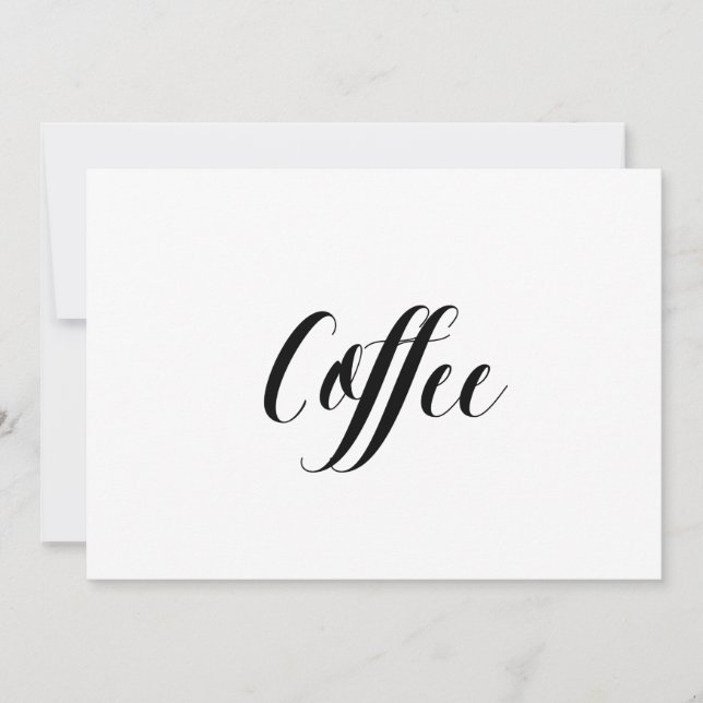 Calligrafie Stijl "Koffie" Weddenschap (Voorkant)