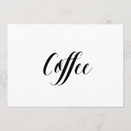 Calligrafie Stijl "Koffie" Weddenschap