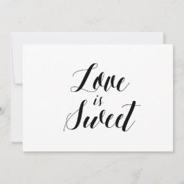 Calligrafie Style "Love is Sweet" Weddenschap