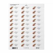 Calligrafie Tan Dachshund Return-adres Etiket (Full Sheet)