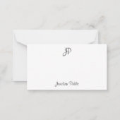 Calligrafie Tekstmonogram Klassieke Sjabloon zwart (Voorkant)