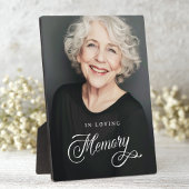 Calligrafie ter liefdevolle herinnering herdenking fotoplaat