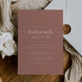 Calligrafie Terracotta Bridesmaids Brunch Shower Kaart