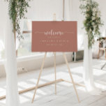Calligrafie Terracotta Wedding Welkomstteken Poster<br><div class="desc">Dit kalligrafie terracotta bruiloft welkomstbord is perfect voor een ritueel huwelijk. Het eenvoudige en elegante ontwerp kenmerkt klassieke en fancy manuscripttypografie. Maak van dit poster uw door de naam van de bruid en de bruidegom,  en de datum van de bruiloft toe te voegen.</div>