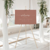 Calligrafie Terracotta Wedding Welkomstteken Poster