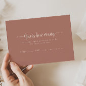 Calligrafie Terracotta zal raden hoeveel Kaart het Visitekaartje