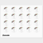 Calligrafie Tropisch proost bruiloftsborrel Ronde Sticker (Vel)