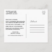 Calligrafie Tropische Verander de datum Nieuwe dat Briefkaart (Achterkant)