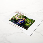 Calligrafie Twee Afstuderen foto-Folie Folie Uitnodiging (Gedraaid)