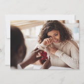 Calligrafie Typografie 2 Foto Engagement Party Kaart (Achterkant)