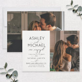 Calligrafie Typografie 2 Foto Engagement Party Kaart