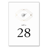 Calligrafie Typografie Monogram Gold Deco Wedding Kaart (Voorkant)
