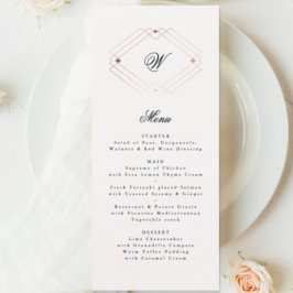 Calligrafie Typografie Monogram Gold Deco Wedding Menu