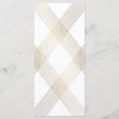 Calligrafie Typografie Monogram Gold Deco Wedding Menu (Achterkant)