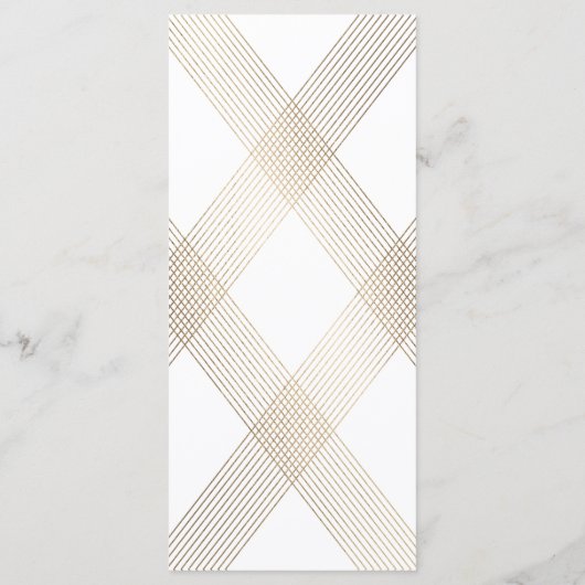 Calligrafie Typografie Monogram Gold Deco Wedding Menu (Achterkant)