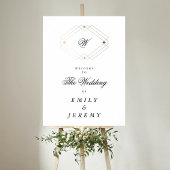 Calligrafie Typografie Monogram Gold Deco Wedding Poster