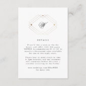 Calligrafie Typografie Monogram Gold Deco Wedding RSVP Kaartje (Voorkant)
