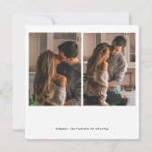 Calligrafie Typografie Square 3 Fotohuwelijk Save The Date (Achterkant)