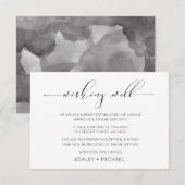 Calligrafie Typografie Wedding Wishing Well Horiz. Informatiekaartje (Voorkant / Achterkant)