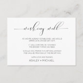 Calligrafie Typografie Wedding Wishing Well Horiz. Informatiekaartje (Voorkant)