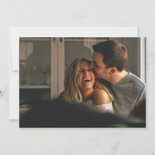 CALLIGRAFIE TYPOGRAPHY 2 Foto slaat de datum op Kaart (Achterkant)