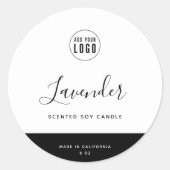 Calligrafie Uitbewerkbare kleuren Contrast Product Ronde Sticker (Voorkant)