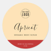 Calligrafie Uitbewerkbare kleuren Contrast Product Ronde Sticker (Voorkant)