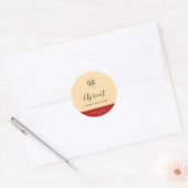 Calligrafie Uitbewerkbare kleuren Contrast Product Ronde Sticker (Envelop)