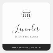 Calligrafie Uitbewerkbare kleuren Contrast Product Vierkante Sticker (Voorkant)