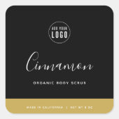 Calligrafie Uitbewerkbare kleuren Contrast Product Vierkante Sticker (Voorkant)