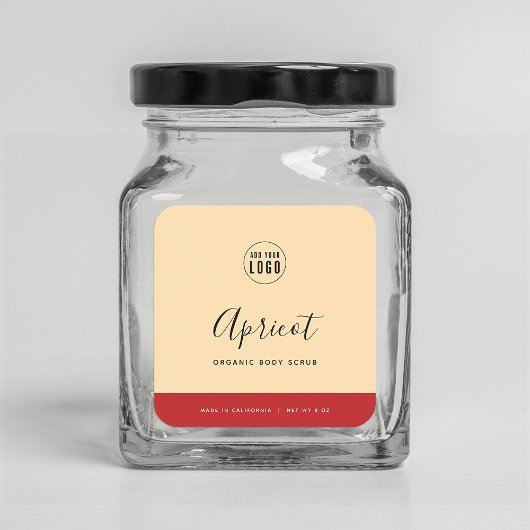 Calligrafie Uitbewerkbare kleuren Contrast Product Vierkante Sticker