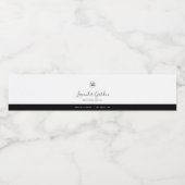 Calligrafie Uitbewerkbare kleuren Contrast Product Waterfles Etiket (Enkel label)