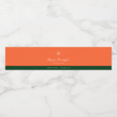 Calligrafie Uitbewerkbare kleuren Contrast Product Waterfles Etiket (Enkel label)