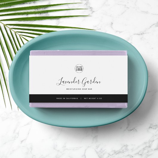 Calligrafie Uitbewerkbare kleuren Contrast Product Waterfles Etiket