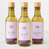 Calligrafie Uitbewerkbare kleuren Contrast Product Wijn Etiket (Flessen)