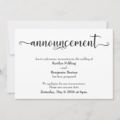 Calligrafie Uitgestelde aankondiging huwelijk (Voorkant)