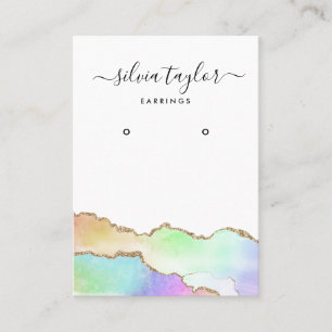 Calligrafie Unicorn Agate Rainbow Pastel Visitekaartje