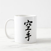 Calligrafie van de Japanse Word Karate Koffiemok (Links)