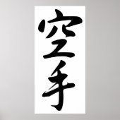 Calligrafie van de Japanse Word Karate Poster (Voorkant)