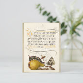 Calligrafie van gelakt initiaal  pereninsect briefkaart (Staand voorkant)