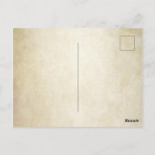 Calligrafie van gelakt initiaal  pereninsect briefkaart (Achterkant)