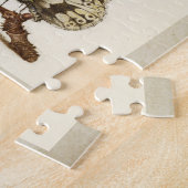 Calligrafie van gelakt initiaal pereninsect legpuzzel (Zijkant)