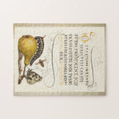 Calligrafie van gelakt initiaal pereninsect legpuzzel (Horizontaal)