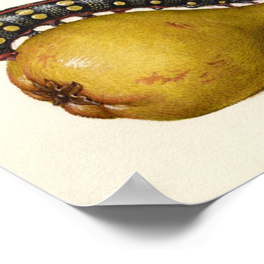 Calligrafie van gelakt initiaal  pereninsect poster (Hoek)