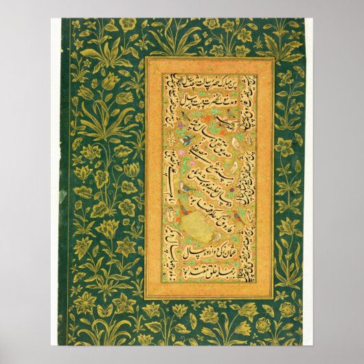 Calligrafie van Mir Ali van Herat, met een Mughal- Poster (Voorkant)