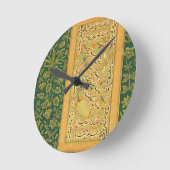 Calligrafie van Mir Ali van Herat, met een Mughal- Ronde Klok (Hoek)