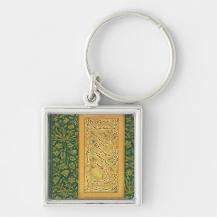 Calligrafie van Mir Ali van Herat, met een Mughal- Sleutelhanger