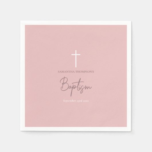 Calligrafie van roze meisje servet (Voorkant)