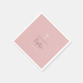 Calligrafie van roze meisje servet (Hoek)